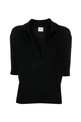 Svart Cashmere V-ringad Tröja