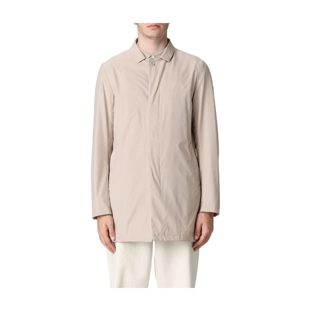 People of Shibuya Slim-Fit Waterdichte en Ademende Trench Beige Heren