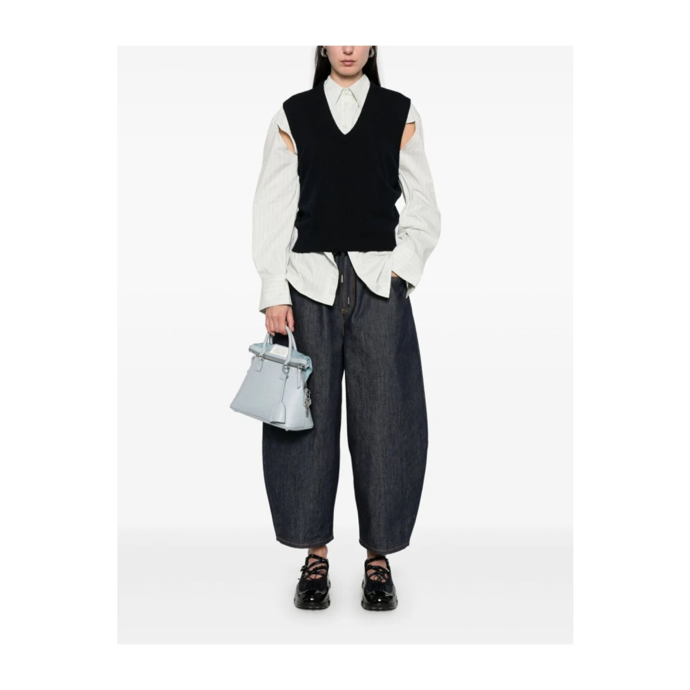 Maison Margiela Zwarte Gebreide Jas Black Dames