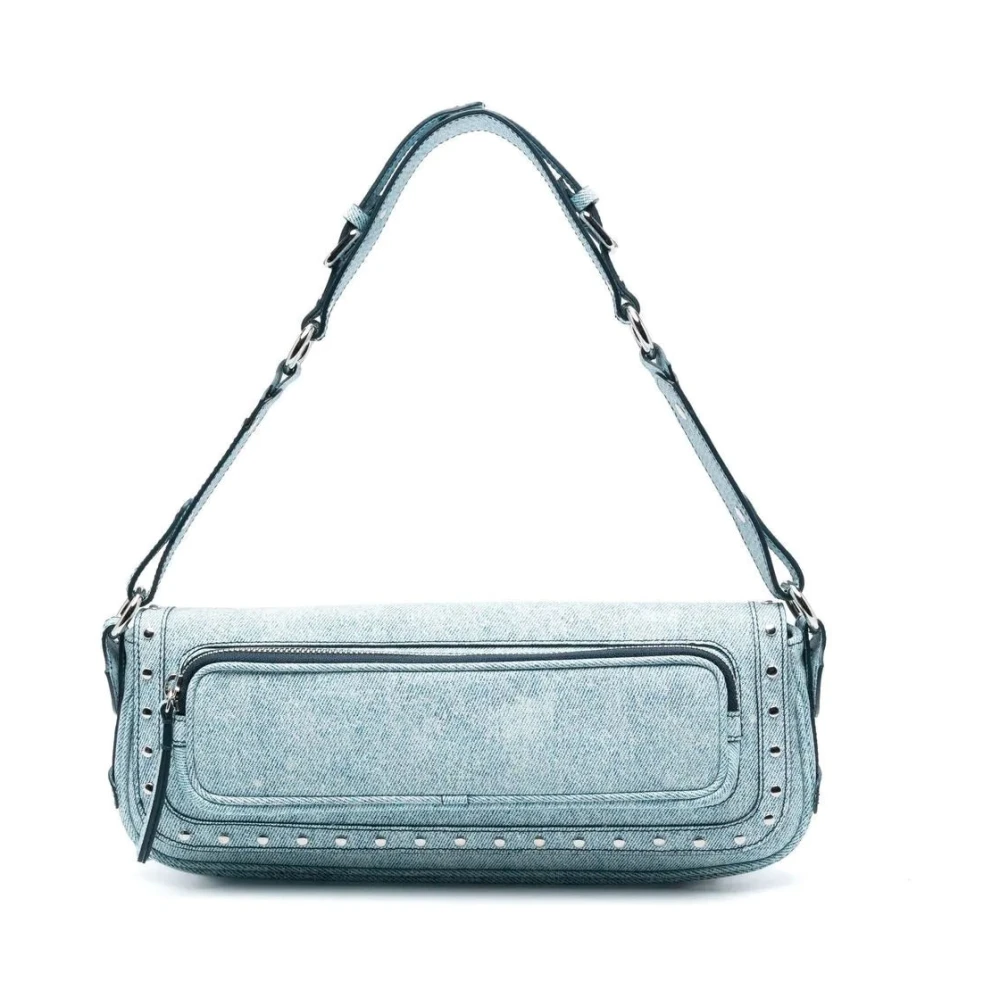 By Far Blue Shoulder Bags, Female, One Size, Denim Shoulder Bag