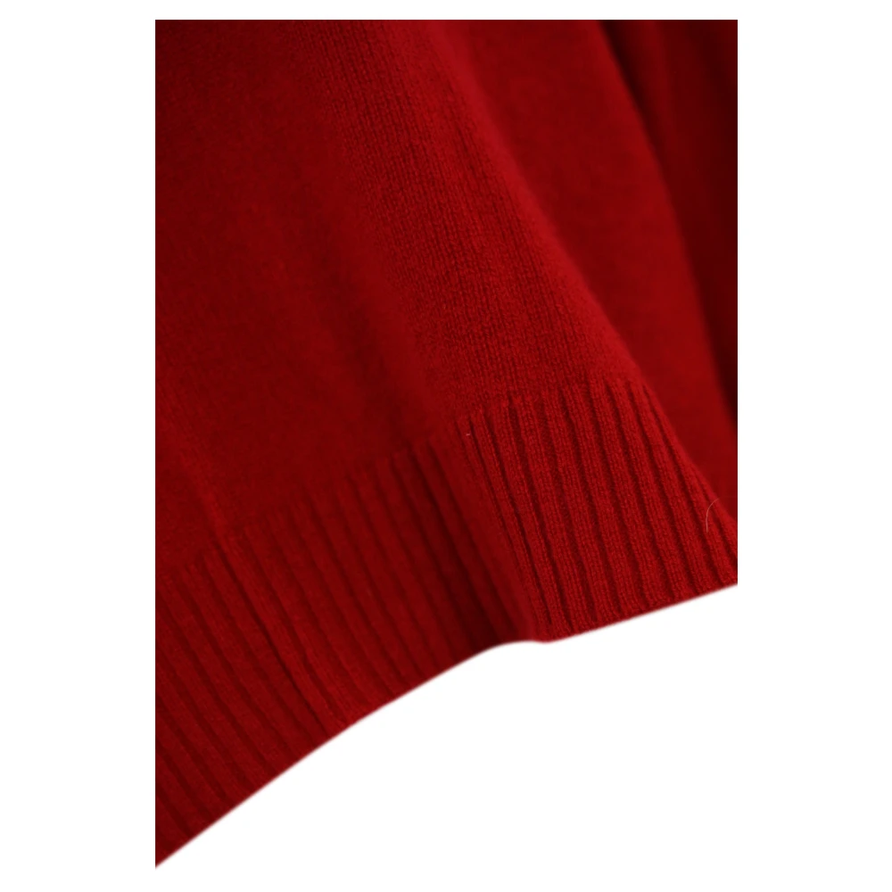 Max Mara Weekend Rode Cashmere Trui 3 4 Mouwen Red Dames