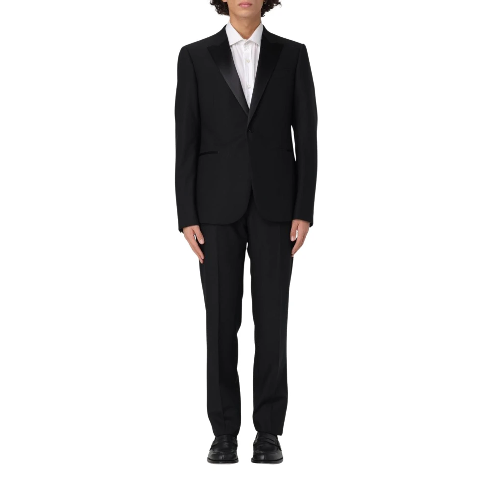 Emporio Armani Svart Blå Tuxedo Suit