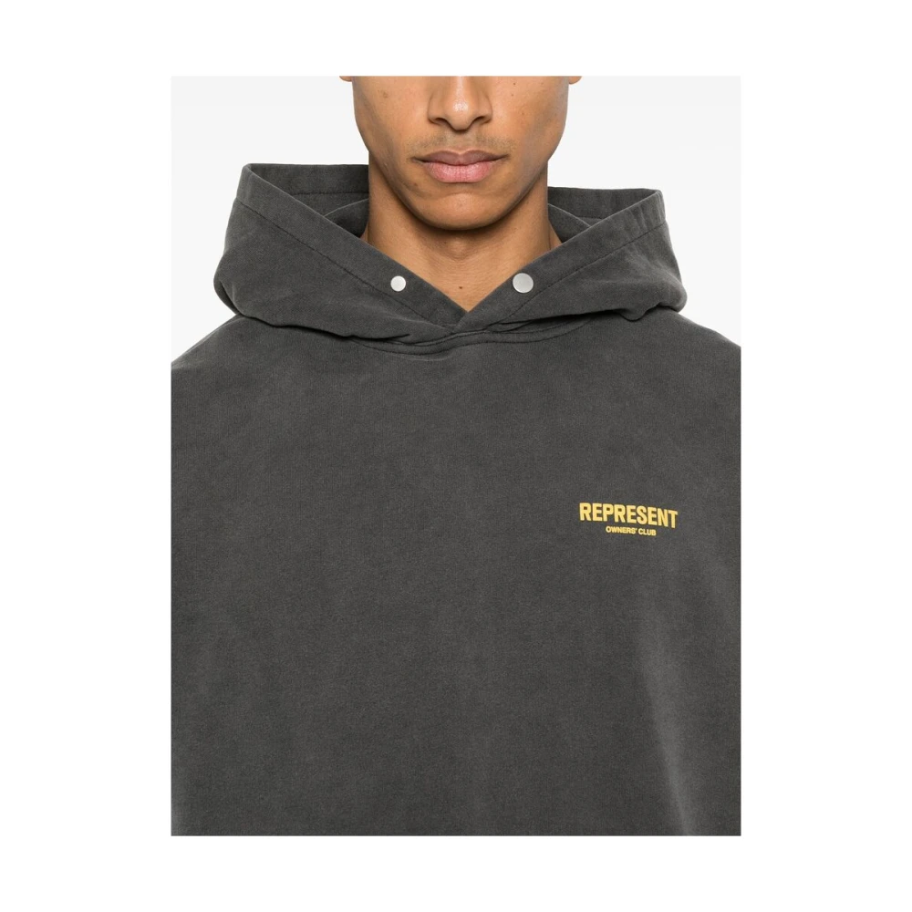 Represent Houtskoolgrijze Hooded Sweatshirt Gray Heren