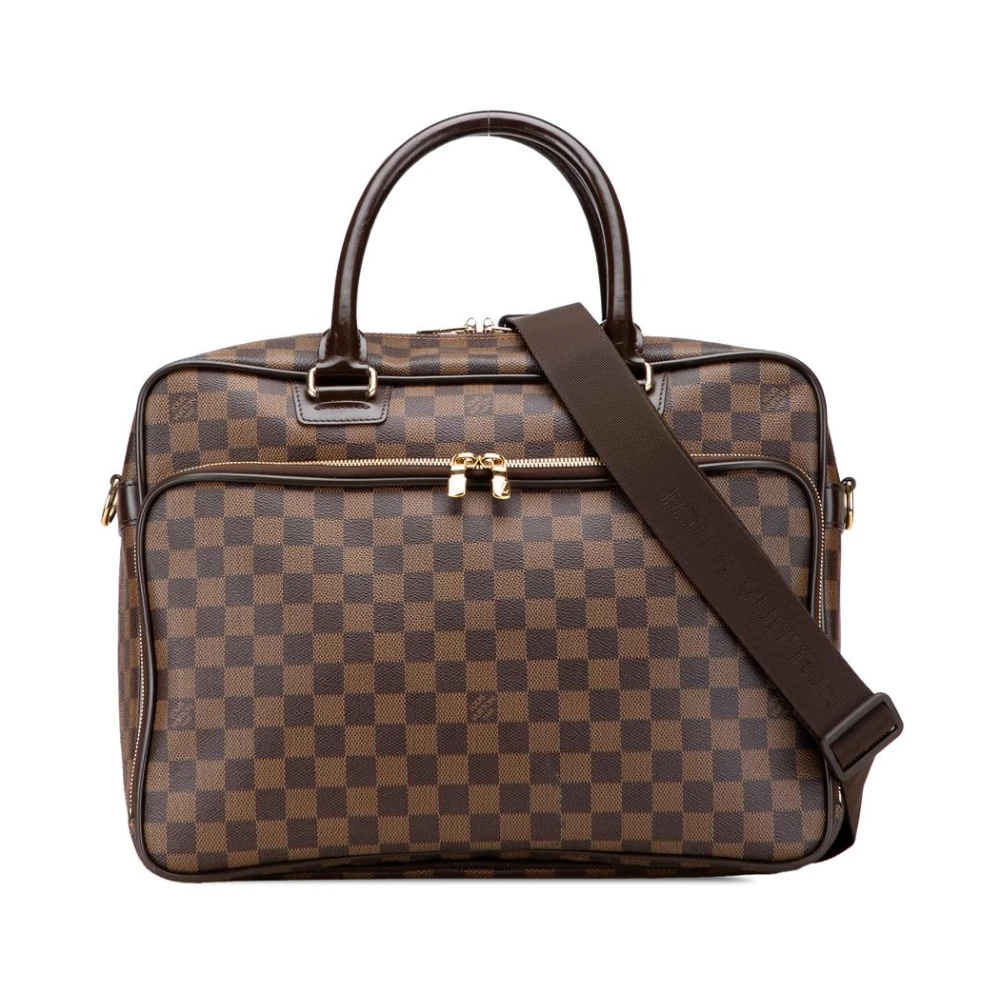 Louis Vuitton Vintage Women's Brown Pre-Owned Checkered Satchel
