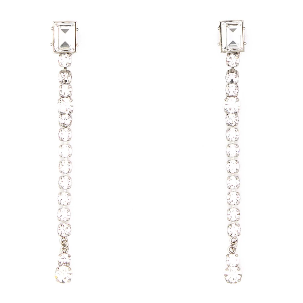 Alessandra Rich Women's Gray Embellished Metal Earrings - Earrings - One Size - Accessories