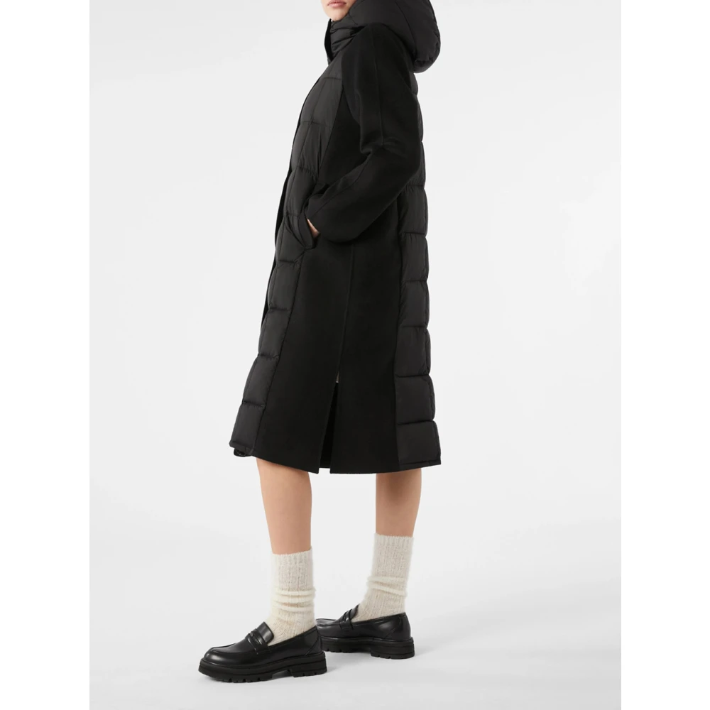Pennyblack Zwarte Jas Nuoro Elegant Praktisch Ontwerp Black Dames