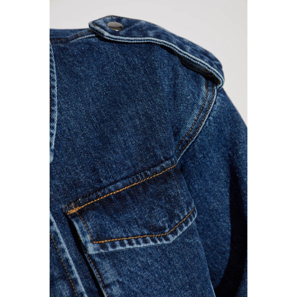 Self Portrait Denim jas Blue Dames