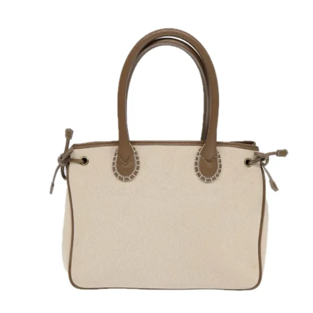 Burberry Vintage Pre-owned Canvas handbags Beige Dames