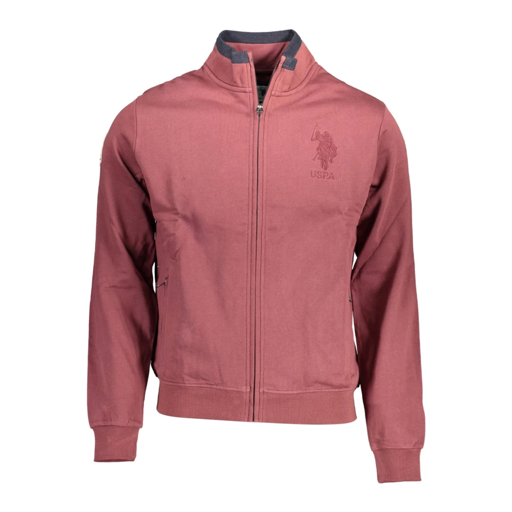 U.s. Polo Assn. Men's Red Zip-Throughs, 2XL, Sweatshirt With Zip