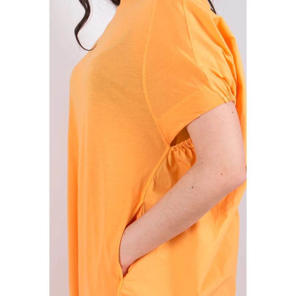 Roberto Collina Stijlvolle Midi Jurk voor Moderne Vrouwen Orange Dames