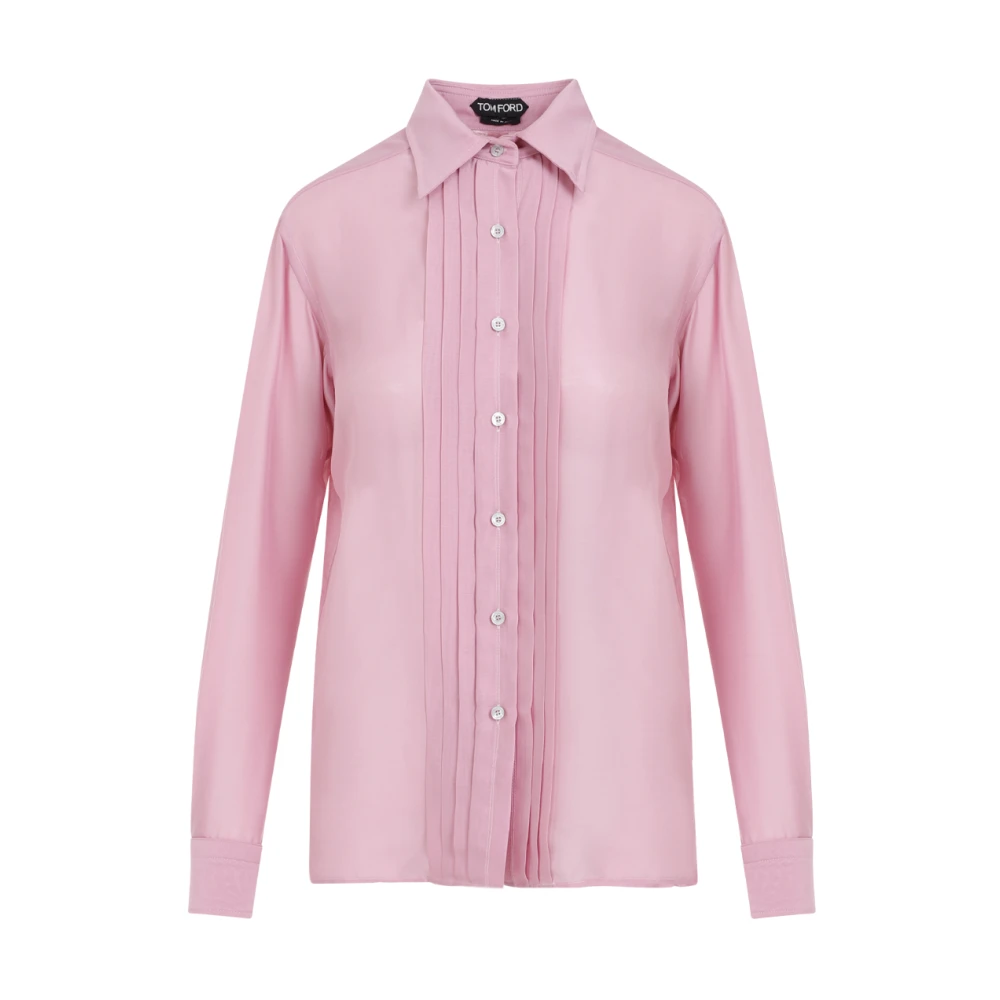 Tom Ford Zijden Batist Roze Shirt Pink Dames