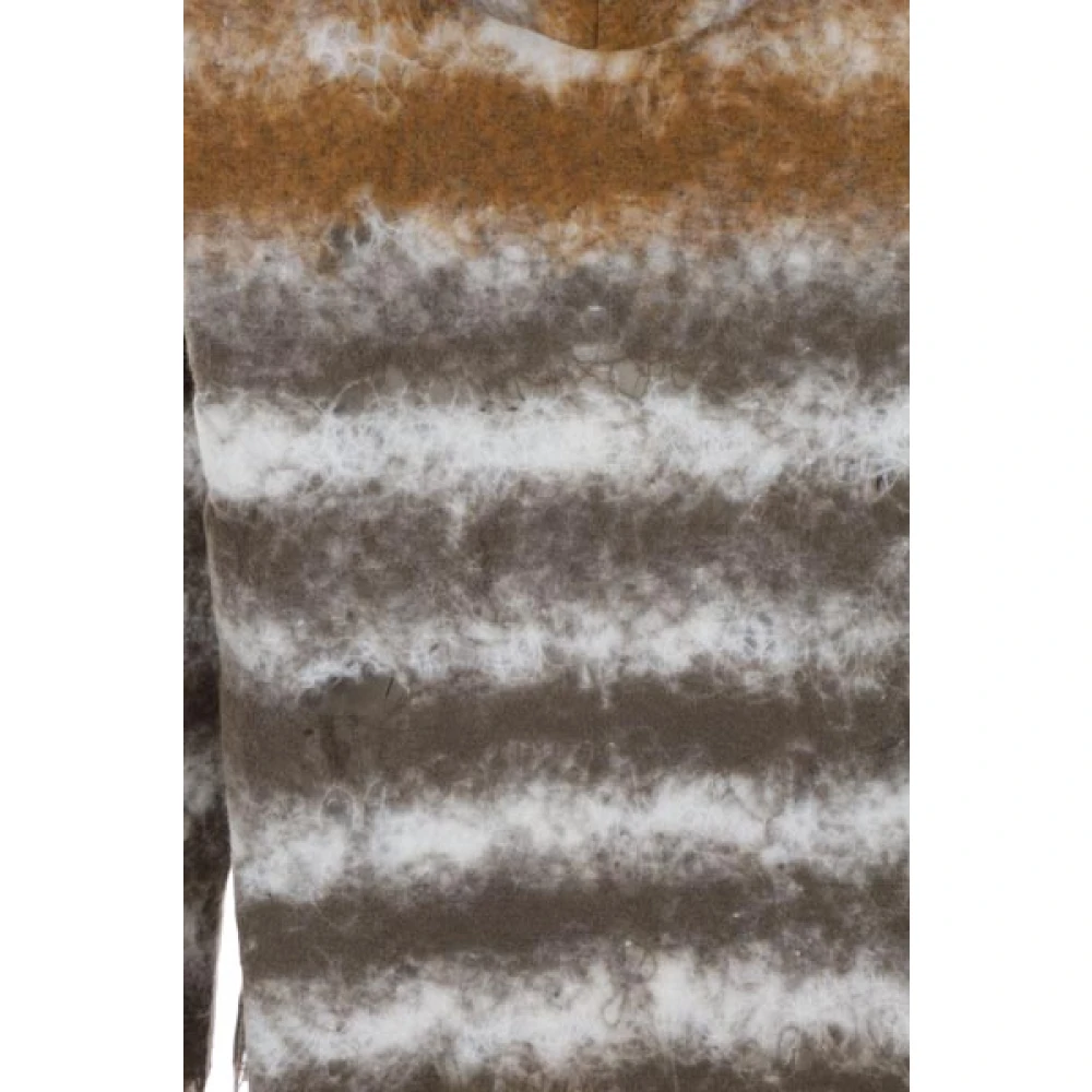 Vitelli Rode Oversized Wollen Trui met Capuchon Multicolor Dames