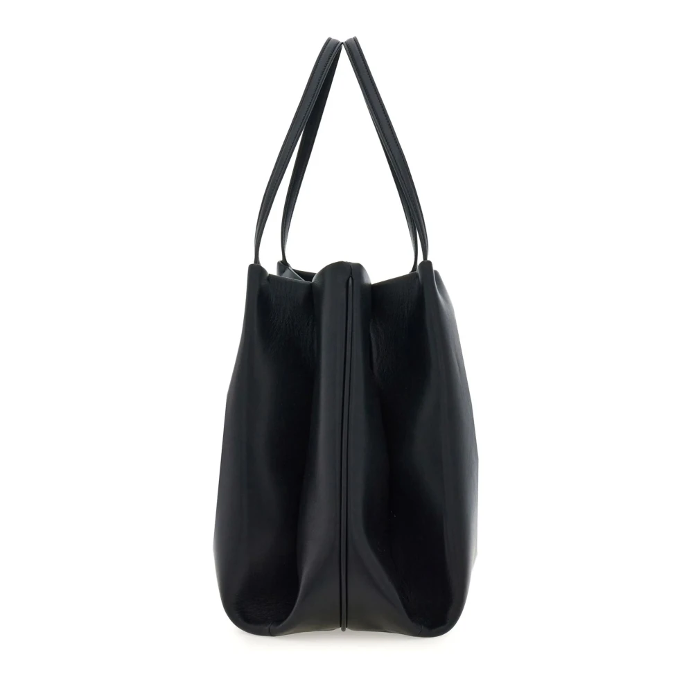 Salvatore Ferragamo Zwarte Tote Tas met Gancini Gesp Black Dames