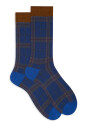 chaussettes-courtes-bleu-clair-pour-hommes-avec-motif-tartan