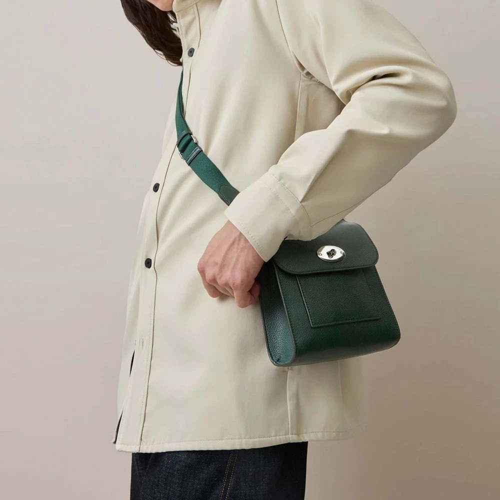 Mulberry Kleine Antony Groene Leren Schoudertas Green Dames