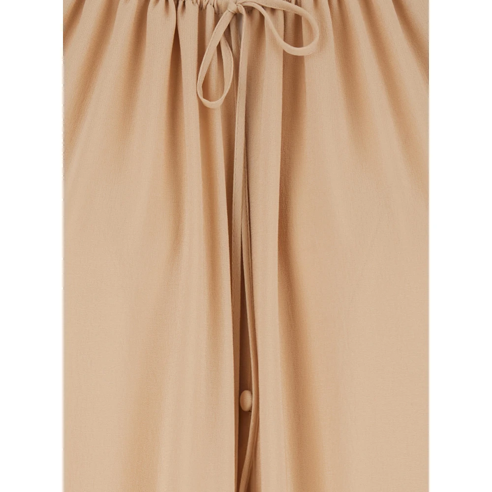 Chloé Roze Zijden Jurk met Cascaderuches Pink Dames