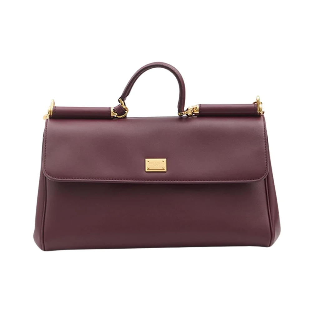 Dolce & Gabbana Women's Red Leather Top Handle Bag - Handbags - One Size - Bags