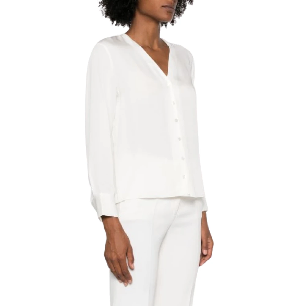 Theory Zijden V-hals Cardigan Beige Dames
