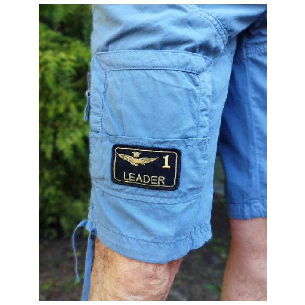 aeronautica militare Anti-G Bermuda van katoen met patches Blue Heren