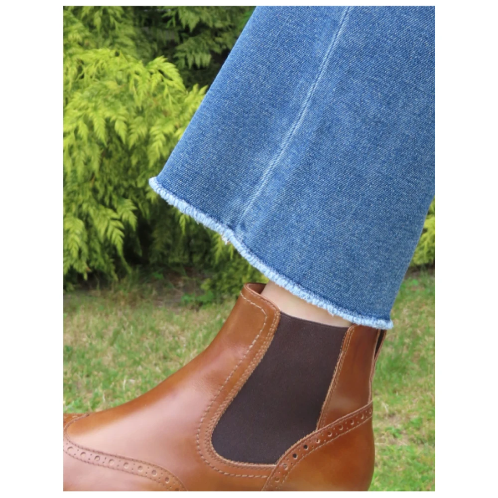 Denim Studio Salomé Katoen Elastaan Broek Blue Dames