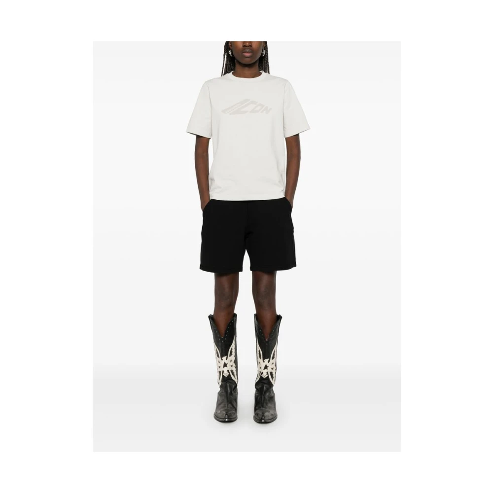 Dsquared2 Lichtgrijs Logo Print Crew Neck T-shirt Gray Dames