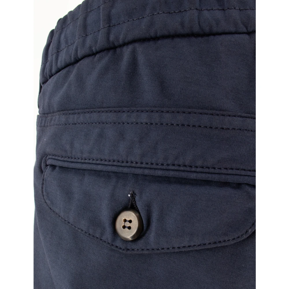 Eleventy Gestreepte elastische joggerbroek Blue Heren