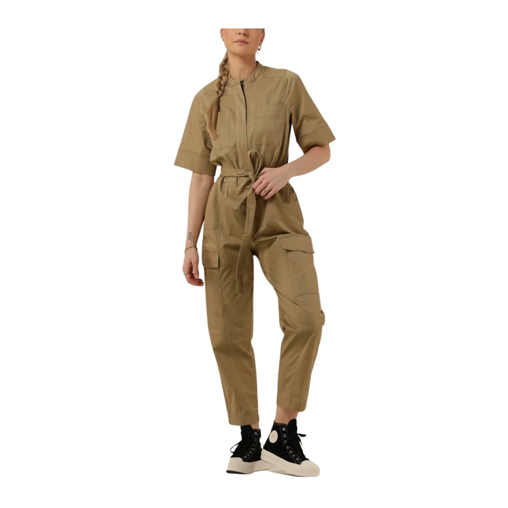 Co'Couture Cargo Jumpsuit Bruin Brown Dames