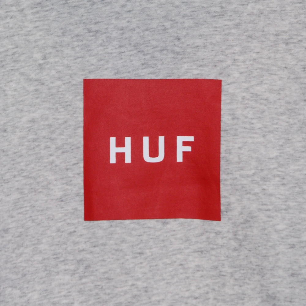 HUF Logo Heren Hoodie Athletic Heather Gray Heren