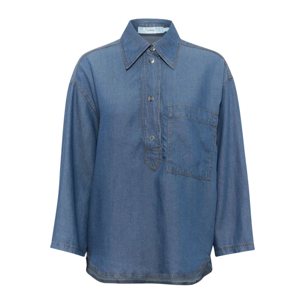 Inwear Blue Denim Shirts - Female - Shirts - S - Blouses & Shirts
