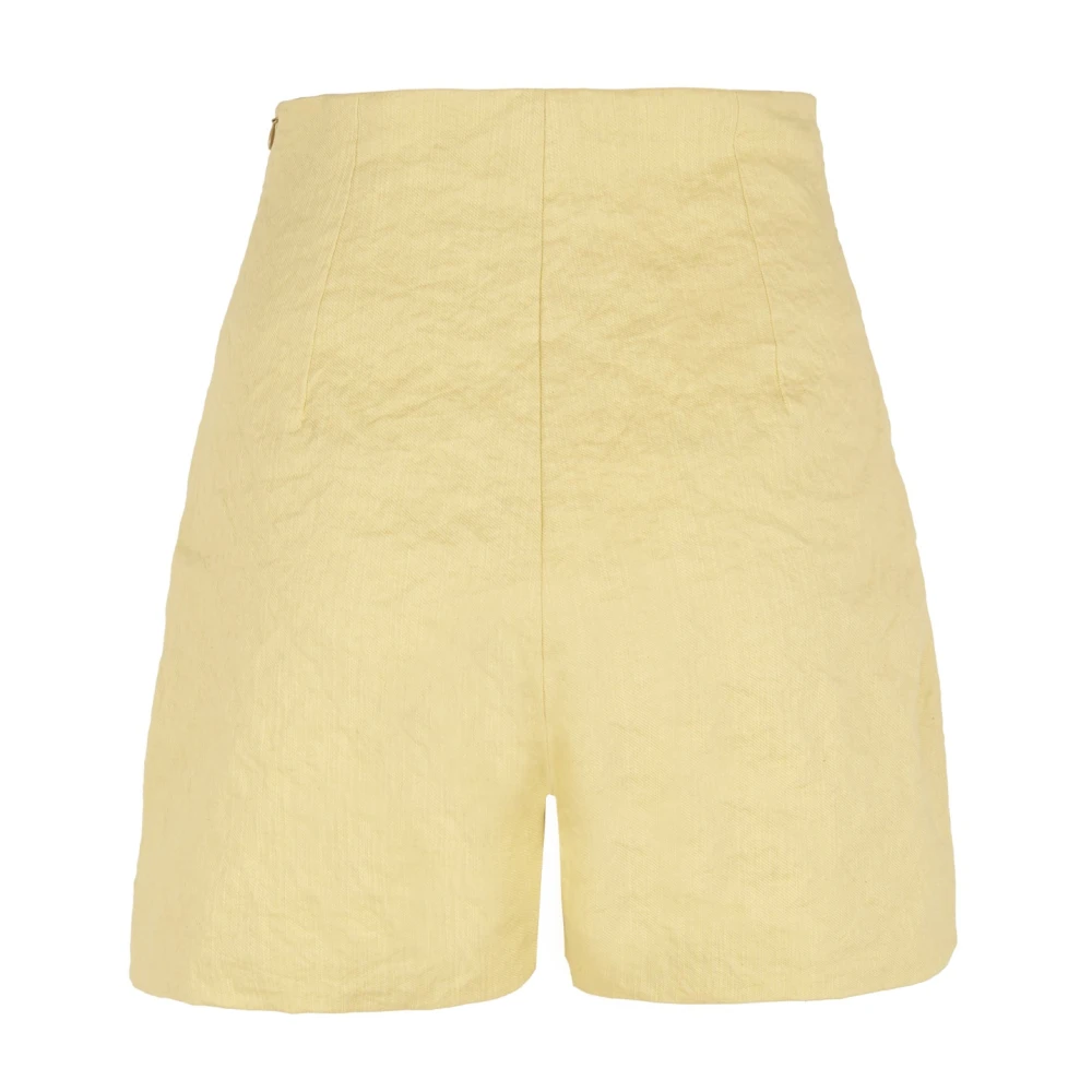 Cortana Citroen hoog getailleerde lichtgele shorts Yellow Dames