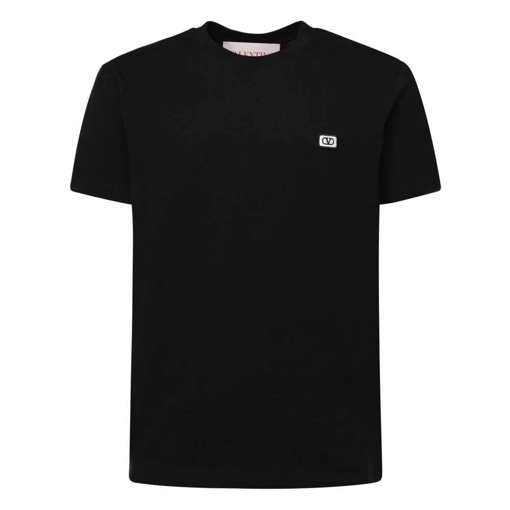 Valentino Garavani Zwarte T-shirts en Polos met VLogo Black Heren