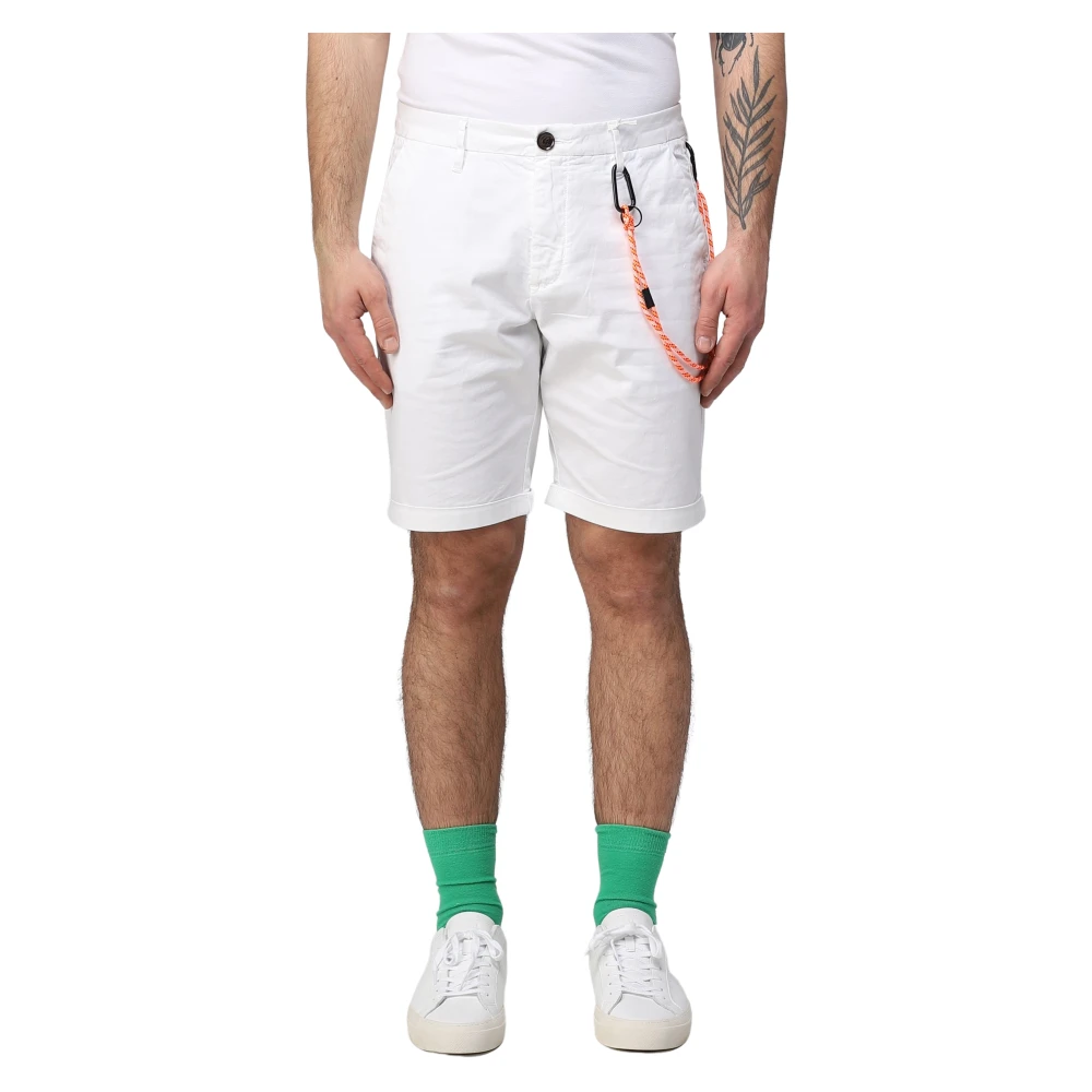 Sun68 Klassieke Chino Fold Shorts White Heren
