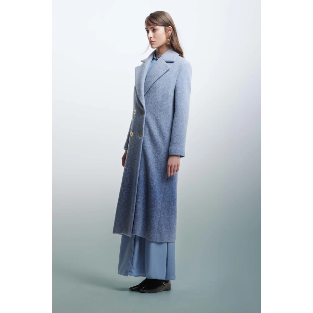 Kocca Gradient Double-Breasted Mantel Blue Dames
