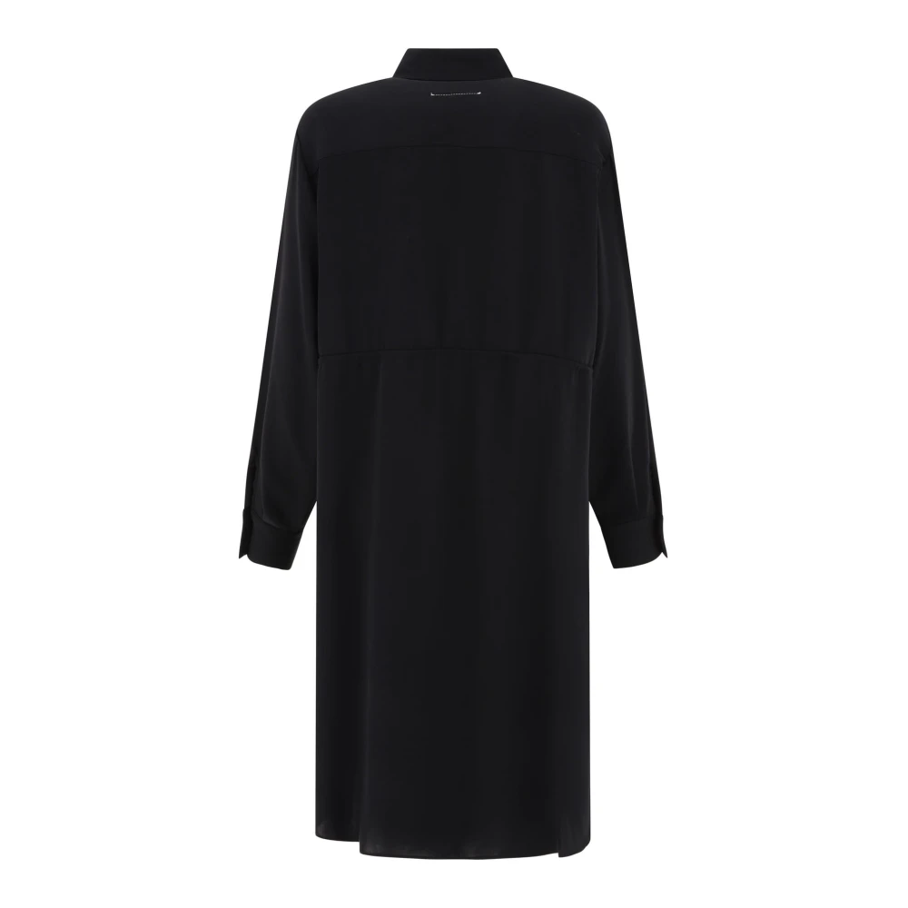 MM6 Maison Margiela Chemisierjurk met trekkoord Black Dames
