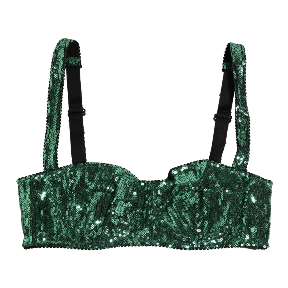 Dolce & Gabbana Women's Green Nyon Balconnet Bra - Bras - S - Underwear