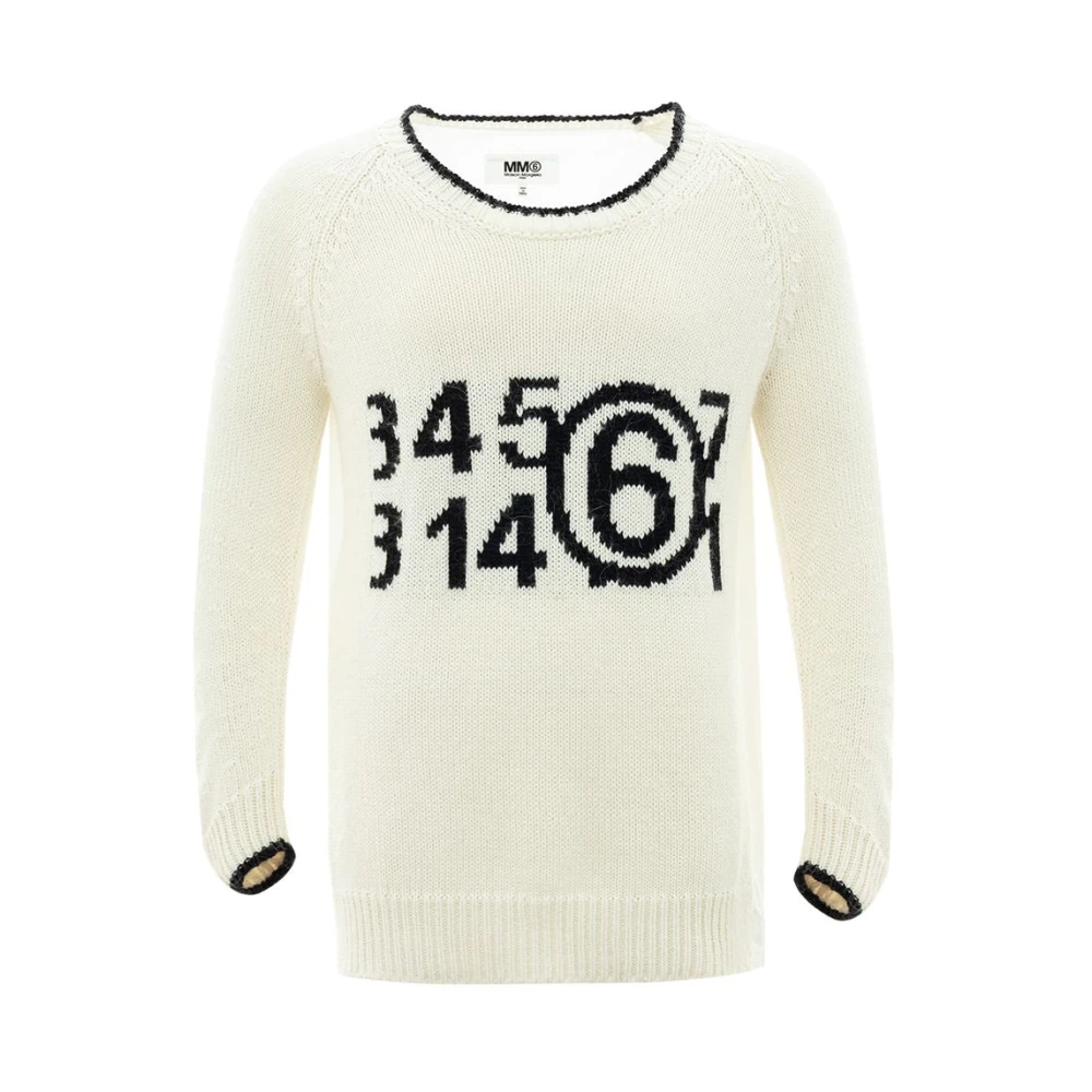 Maison Margiela Witte Katoenen Trui Minimalistische Stijl White Heren