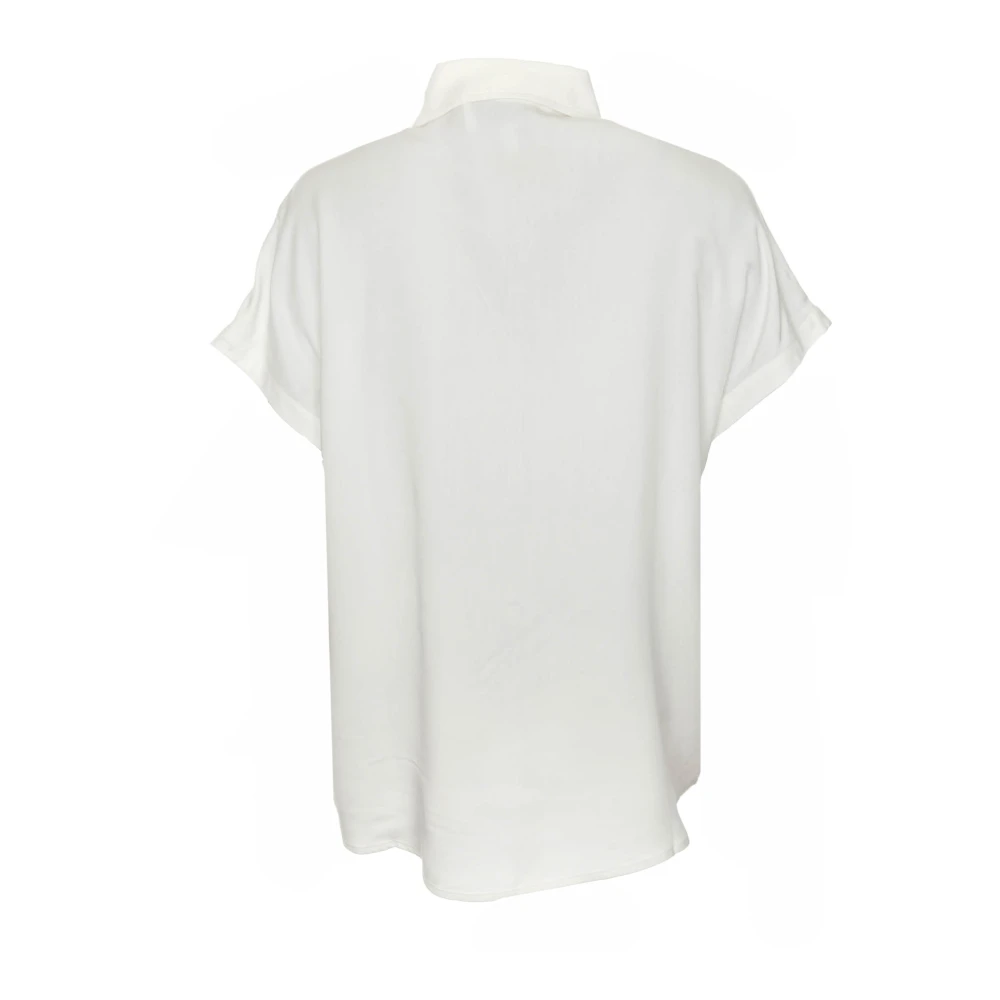 ARMEDANGELS Flowy Blouse met Opstaande Kraag White Dames