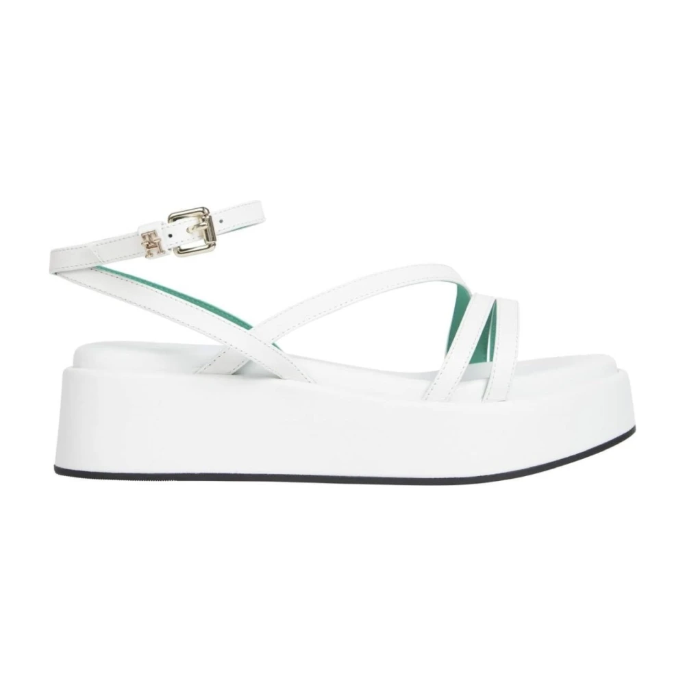 Tommy Hilfiger Women's Beige Strap Platform Flat Sandals