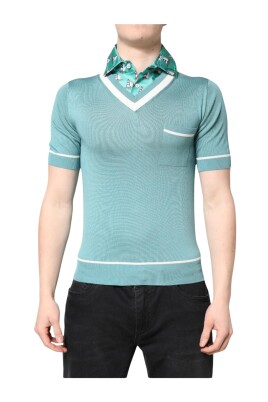 green-silk-v-neck-top
