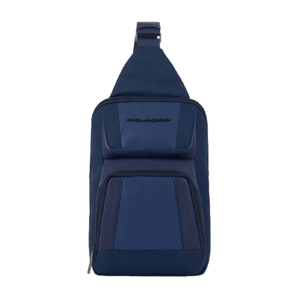 Piquadro Blauwe Bucket Bag & Rugzak met iPad Mini Zak Blue Heren