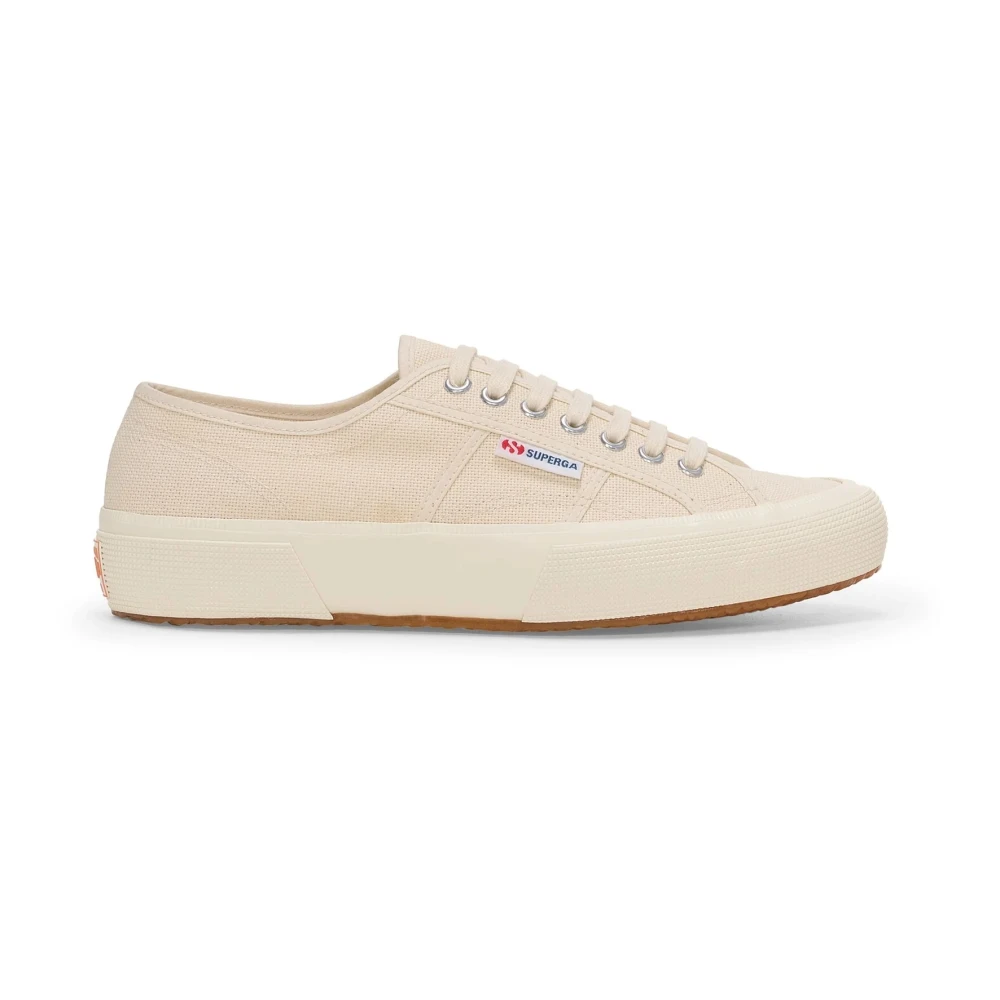 Superga Homme Beige Chaussures, Taille: 36 Eu Baskets En Toile Avec Œillets En Métal
