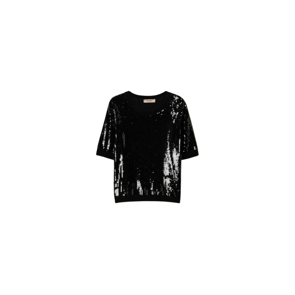 Twinset - Tops > T-Shirts - Black - Twinset - Modalova