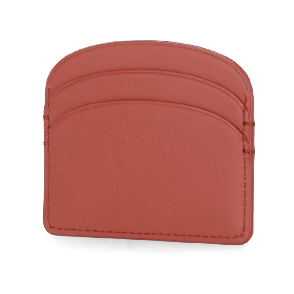 A.p.c. Rode Leren Kaarthouder voor Vrouw Red Dames
