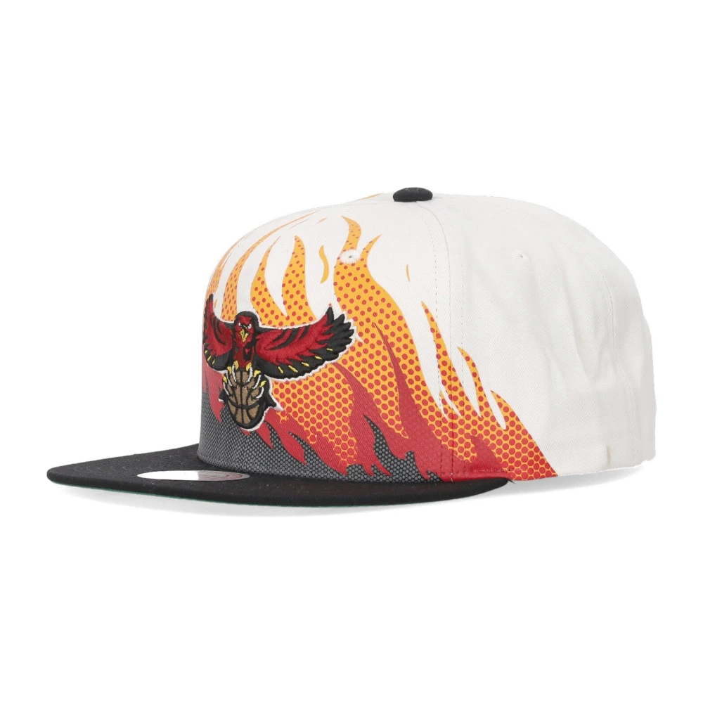 Mitchell & Ness Men's White Atlanta Hawks Flat Visor Cap