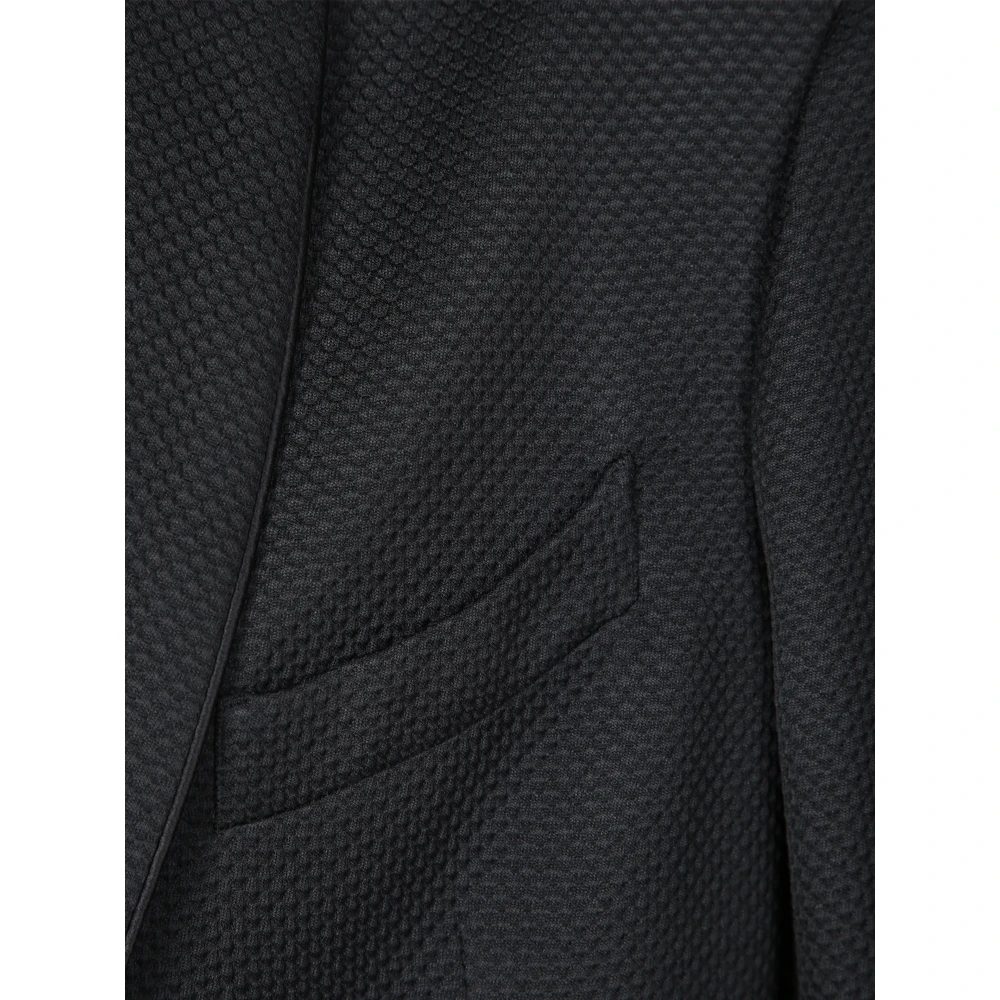 Giorgio Armani Zwarte Zijden Shawl Kraag Smokingjasje Black Heren
