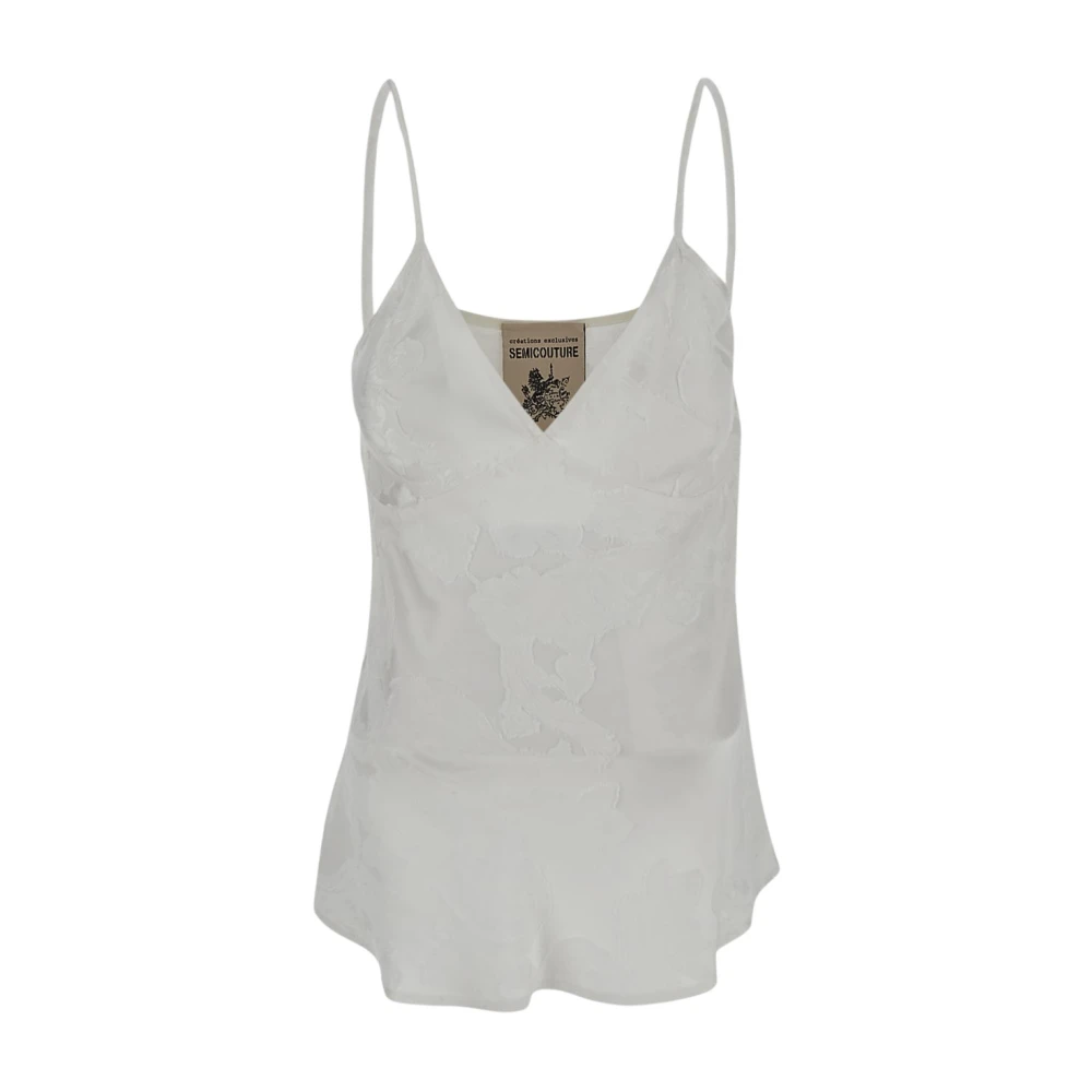 Semicouture Sleeveless Tops Beige Dames