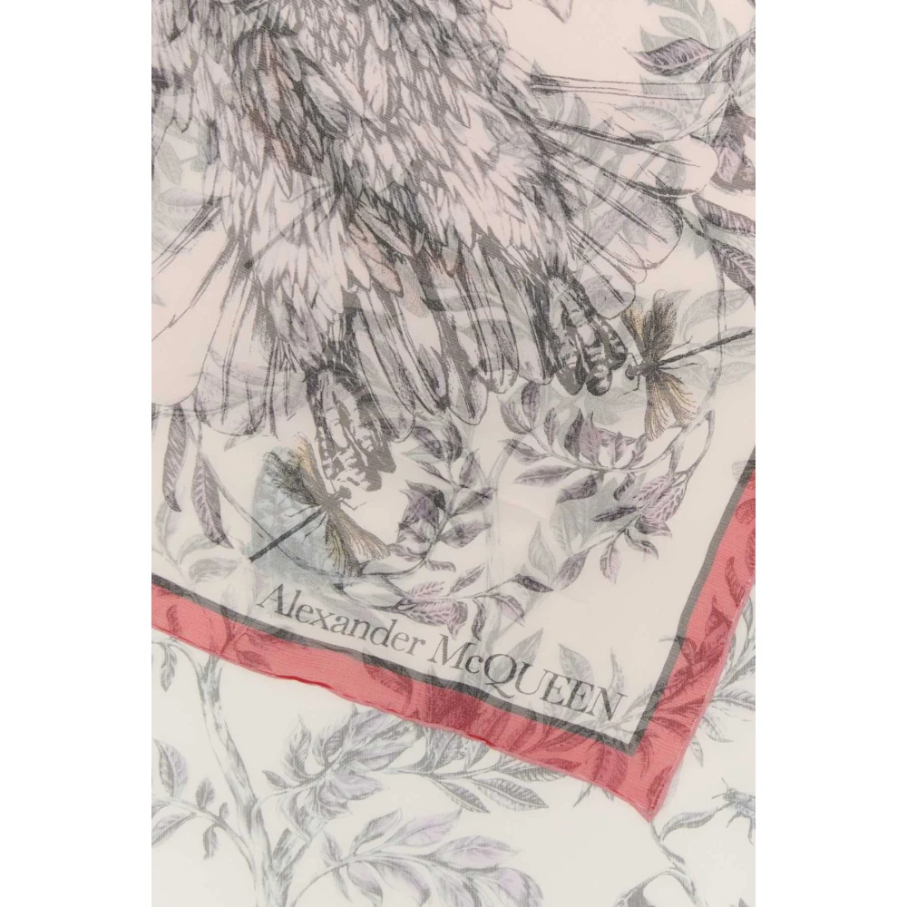 alexander mcqueen Zijden Bedrukte Foulard Sjaal Multicolor Dames