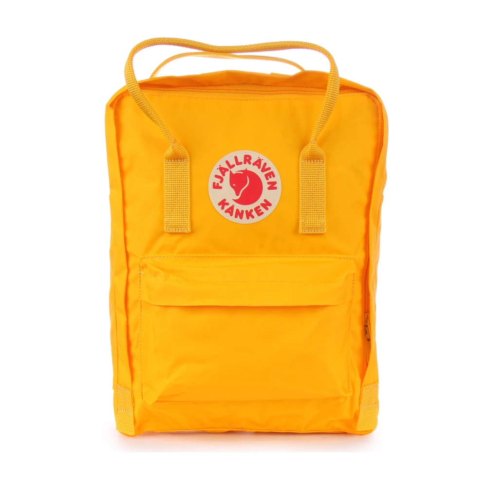 Fjällräven Unisex Yellow Bright Backpack With Zip Closure