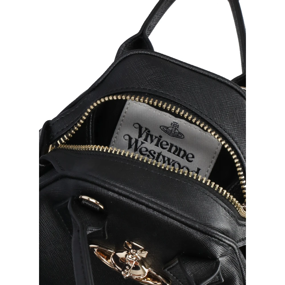 Vivienne Westwood Zwarte Synthetisch Leren Handtas met Orb Logo Black Dames