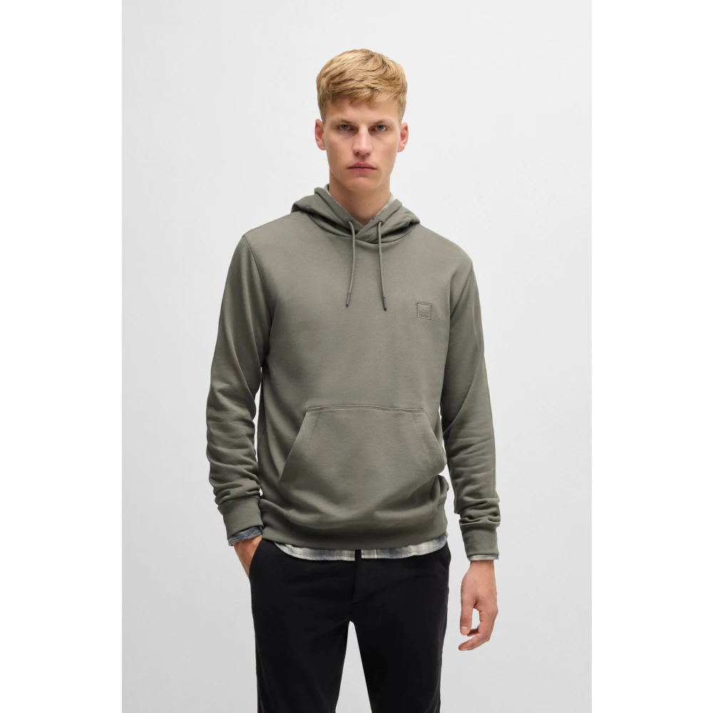 Boss Orange Stijlvolle Oranje Hoodie Gray Heren